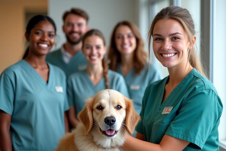 El equipo de expertos en cuidado animal de LunaPelo Care sonriendo