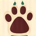 Icono de una pata de perro con uñas de colores